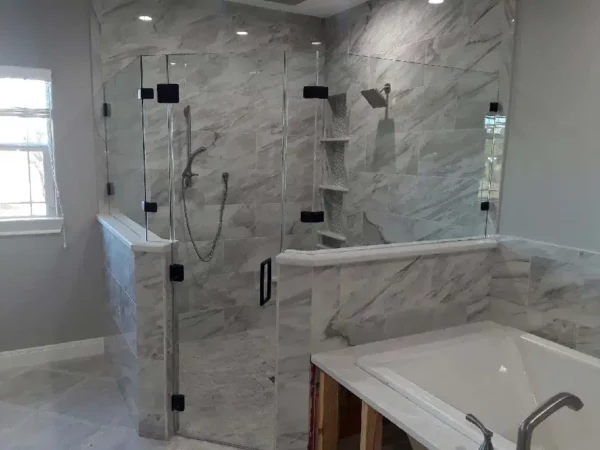 Shower glass surround