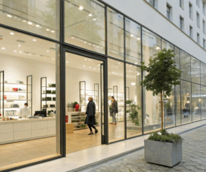 commercial glass door in Houston