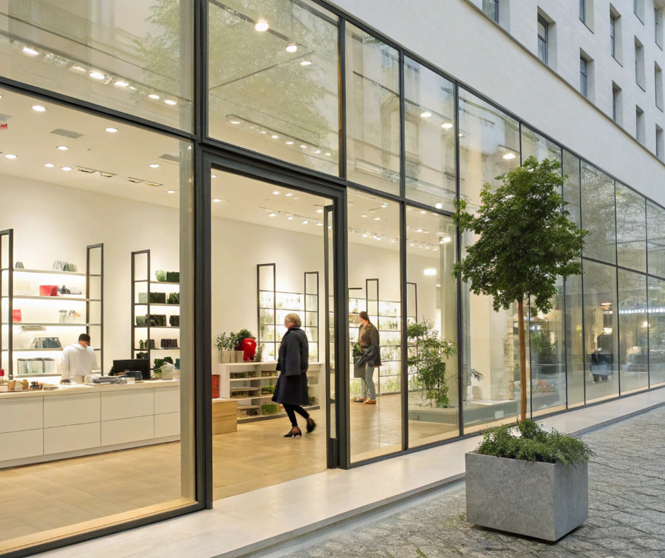 commercial glass door in Houston